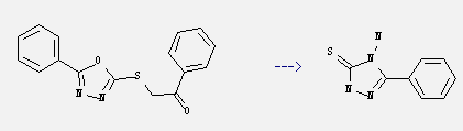 3H-1,2,4-Triazole-3-thione,4-amino-2,4-dihydro-5-phenyl- can be prepared by 2-Benzoylmethylthio-5-phenyl-1,3,4-oxadiazol
